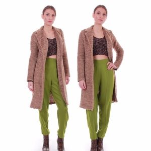 90s Vintage Fuzzy Cardigan Sweater Duster Jacket